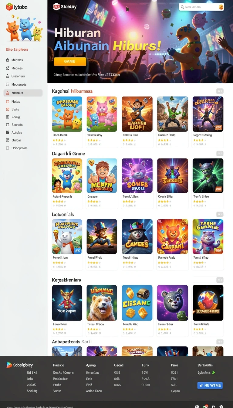 Galeri pratinjau visual hujantoto build APK resmi terbaru